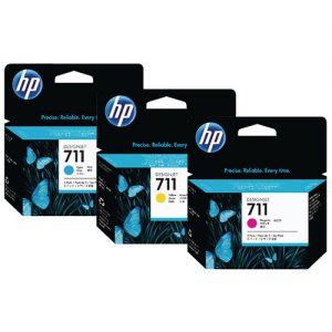 HP 711 set Cyaan Geel Magenta inkt cartridges 29 ml