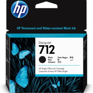 HP 712 zwart inkt cartridge 80 ml